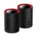 Cudy M3000 2-Pack Kaks sagedusala (2,4 GHz / 5 GHz) Wi-Fi 6 (802.11ax) Must, Punane 1 Sisemodem