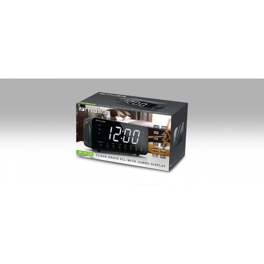 Muse M-192 CR Laikrodis Skaitmeninis Juoda – 4