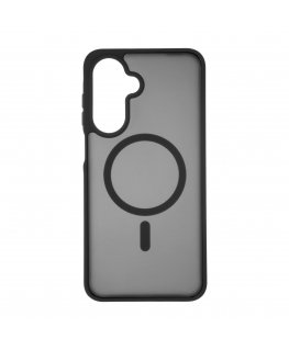 FoneKit MagSafe uyumlu Soft Touch apsauginis dėklas, Samsung Galaxy A17, juodas/pilkas