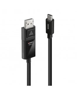 Lindy 43342 видео кабель адаптер 2 m USB Type-C DisplayPort Черный