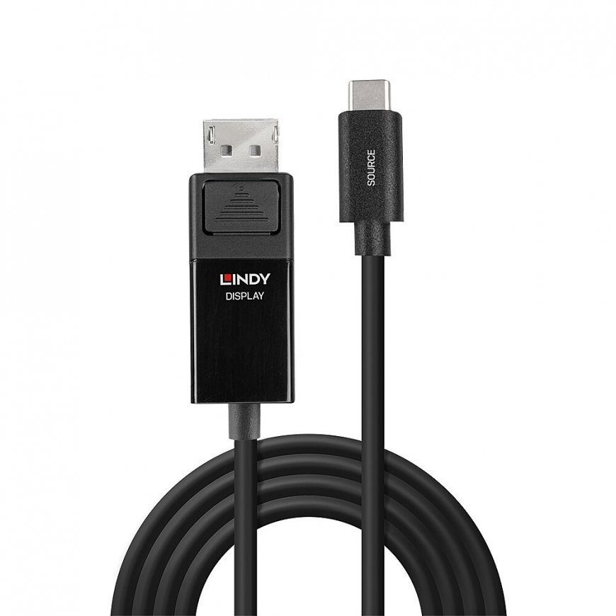 Lindy 43342 videokaapeli-adapteri 2 m USB Type-C DisplayPort musta – 2