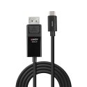 Lindy 43342 videokaabliadapter 2 m USB tüüp-C DisplayPort Must