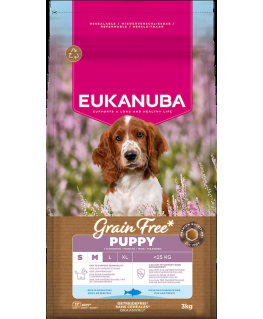 Sausa barība kucēniem - Eukanuba Puppy&Junior, Small&Medium, GRA