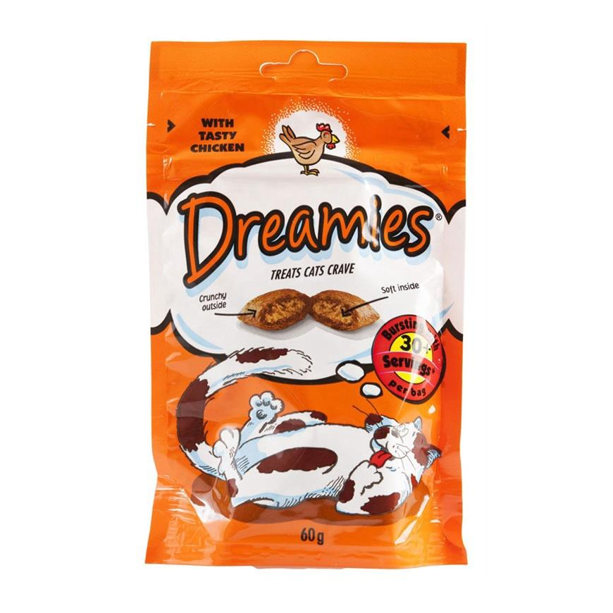 DAINTY FOR CATS DREAMIES WITH CHICKEN60G