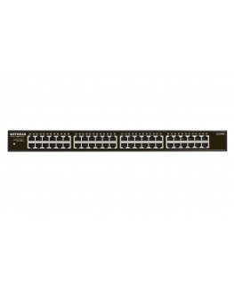 NETGEAR GS348 Ne-valdomas Gigabit Ethernet (10/100/1000) 1U Juoda