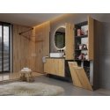 Topeshop NEL 2K DD ANT/ART KP шкафчик для ванной комнаты Графит, Дуб