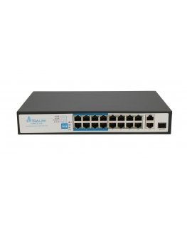 Extralink VIRTUS V3 Nepārvaldīts L2 Fast Ethernet (10/100) Power over Ethernet (PoE) 1U Melns