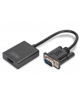 Digitus DA-70473 video kabeļu aksesuārs 0,15 m VGA (D-Sub) Melns