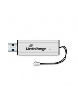 MediaRange MR916 USB atmintukas 32 GB USB A tipo 3.2 Gen 1 (3.1 Gen 1) Juoda, Sidabras