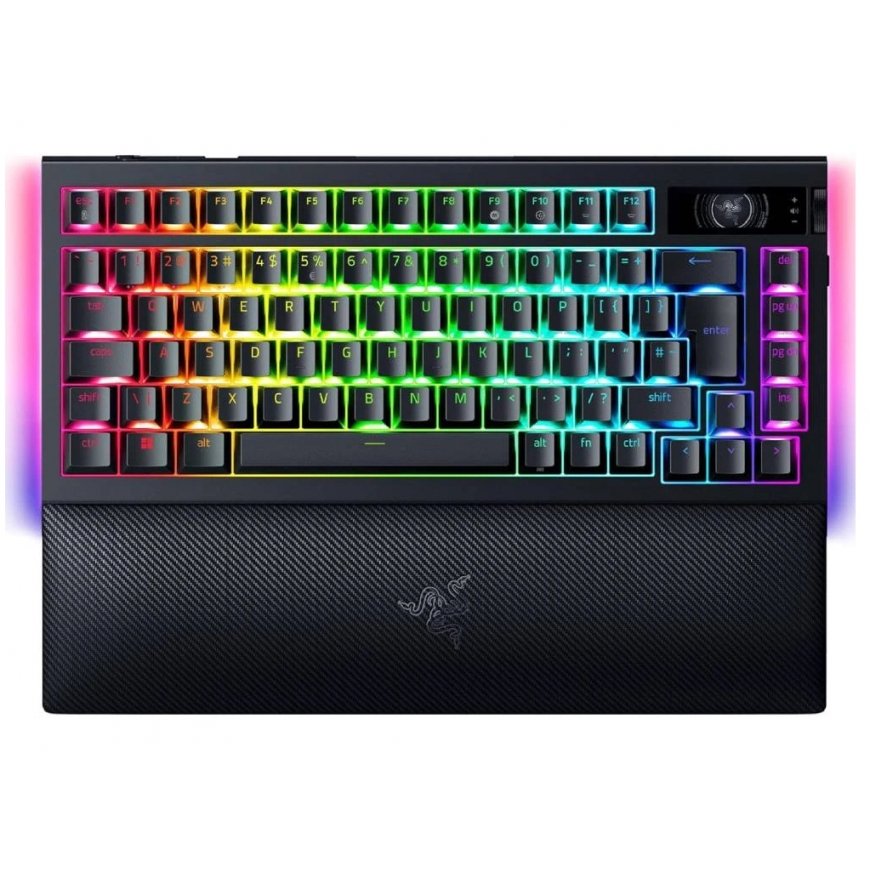 Razer BlackWidow V4 Pro tastatūra Speļu USB + RF Wireless + Bluetooth QWERTY US International Melns