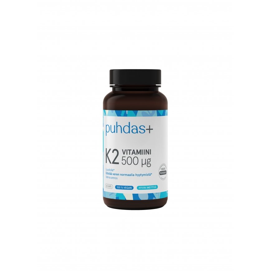 Puhdas+ K2-vitamiini 500 µg, 60 kaps