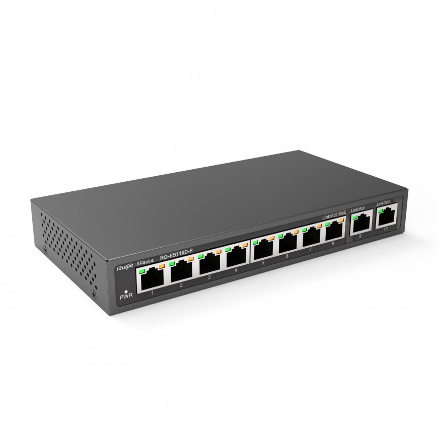 Ruijie Networks RG-ES110D-P verkkokytkin Hallitsematon Fast Ethernet (10/100) Power over Ethernet -t – 3
