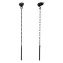Black elongated pendant earrings by Troli Black elongated pendant earrings by Troli