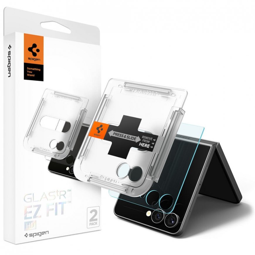 Spigen GLAS.tR EZ Fit HD Kirkas näytönsuoja Samsung 2 kpl
