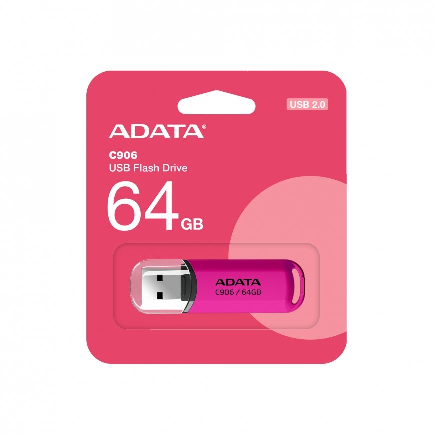 ADATA AC906-64G-RPP USB zibatmiņa 64 GB USB Type-A 2.0 Rozā – 3