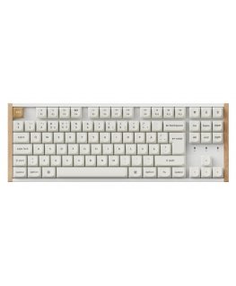Keychron K8 HE SE 80 % pelinäppäimistö, valkoinen/puu