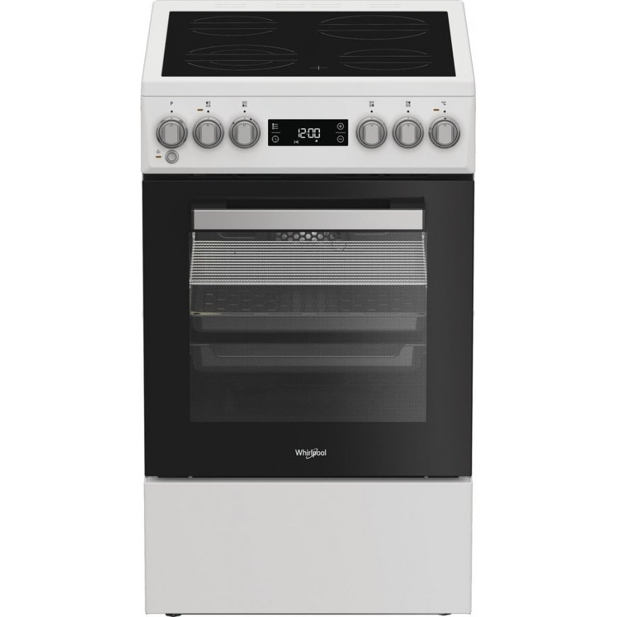 Whirlpool W5V5LCW Freestanding cooker A Electric Ceramic Black, White
