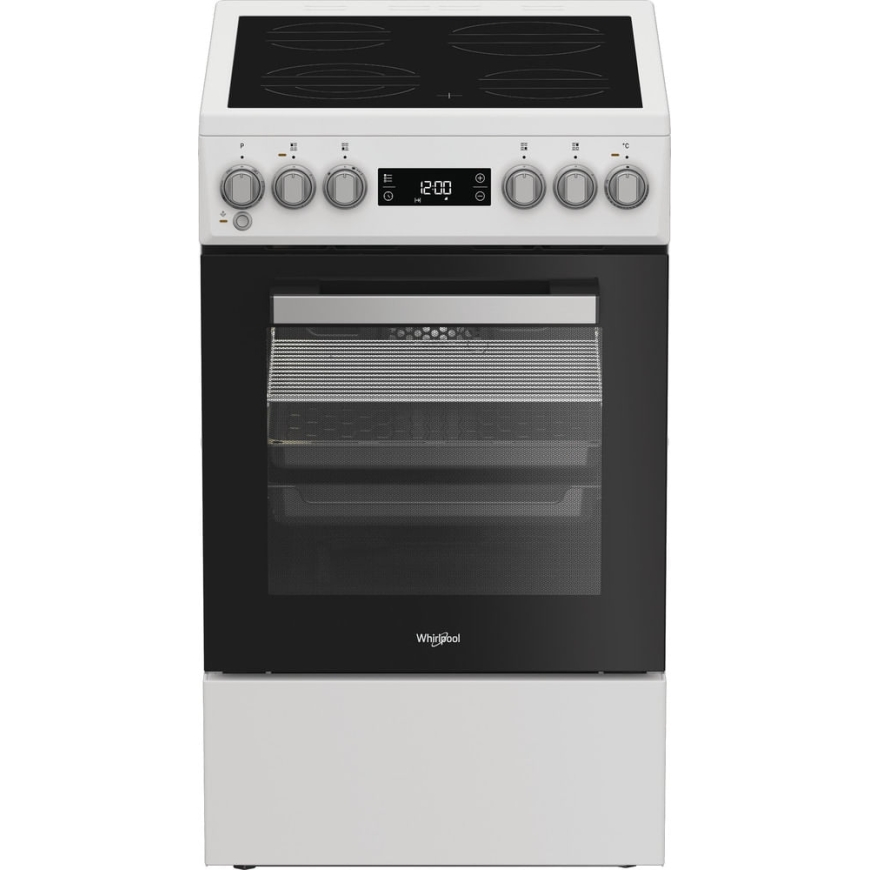 Whirlpool W5V5LCW Pastatoma viryklė A Elektrinis Keraminis Juoda, Balta – 2