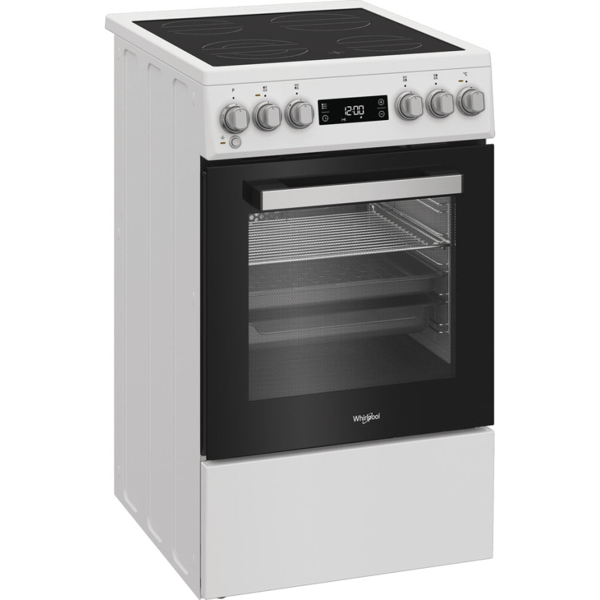 Whirlpool W5V5LCW Pastatoma viryklė A Elektrinis Keraminis Juoda, Balta – 4