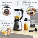 Bosch Serie 4 MMB6177S blenderis 1,5 L Galdvirsmas blenderis 1200 W Melns, Sudrabs Bosch Serie 4 MMB6177S blenderis 1,5 L Galdvirsmas blenderis 1200 W Melns, Sudrabs