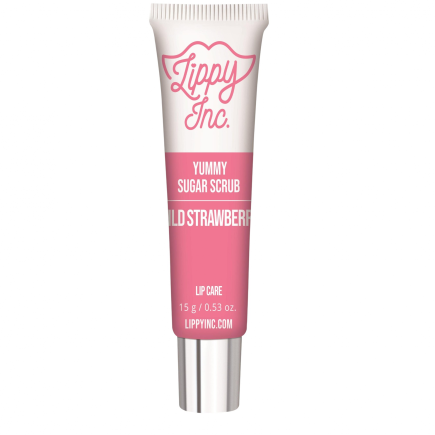 Lippy Inc., Yummy Sugar, Lip Scrub, Strawberry, 15 g