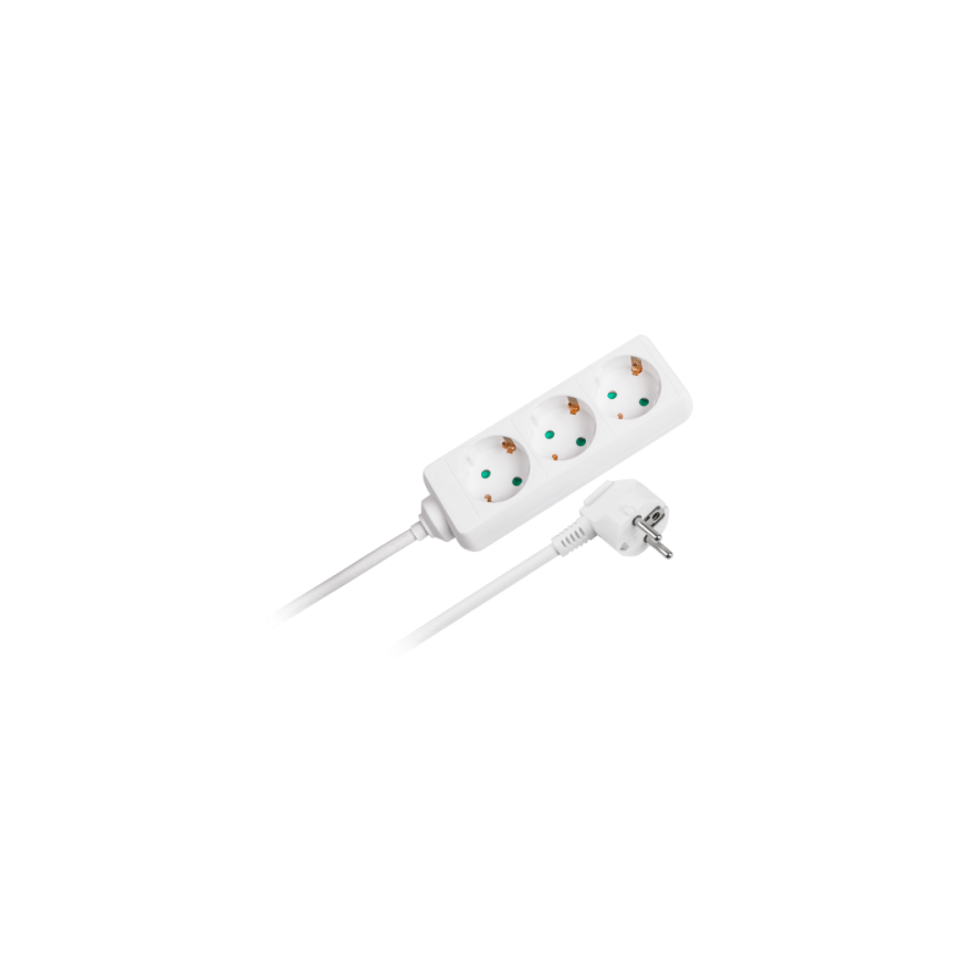 Rebel elektrotīkla pagarinātājs 3 kontaktligzdas 3m - 1.5mm