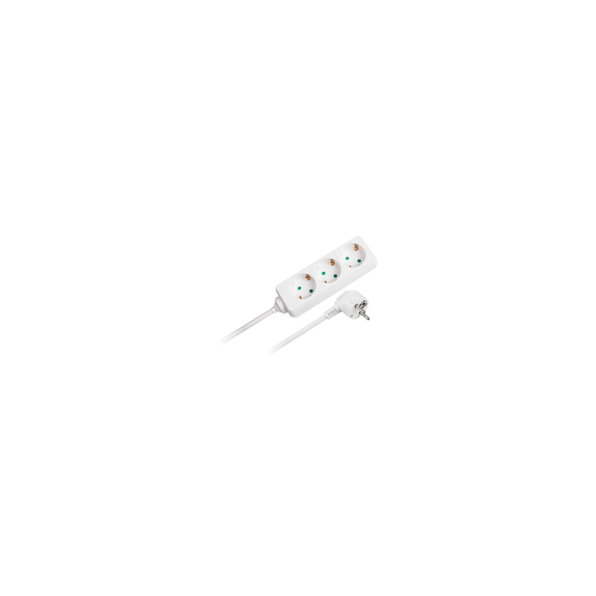 Rebel elektrotīkla pagarinātājs 3 kontaktligzdas 3m - 1.5mm – 2