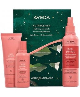 Набор Aveda Nutriplenish: шампунь для волос 100 мл + кондиционер для волос 100 мл + несмываемый кондиционер 200 мл.