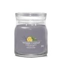 Yankee Candle Black Tea & Lemon vaska svece Apaļš Black tea (leaf), Citrons, Muskuss, Vaniļa Pelēks 