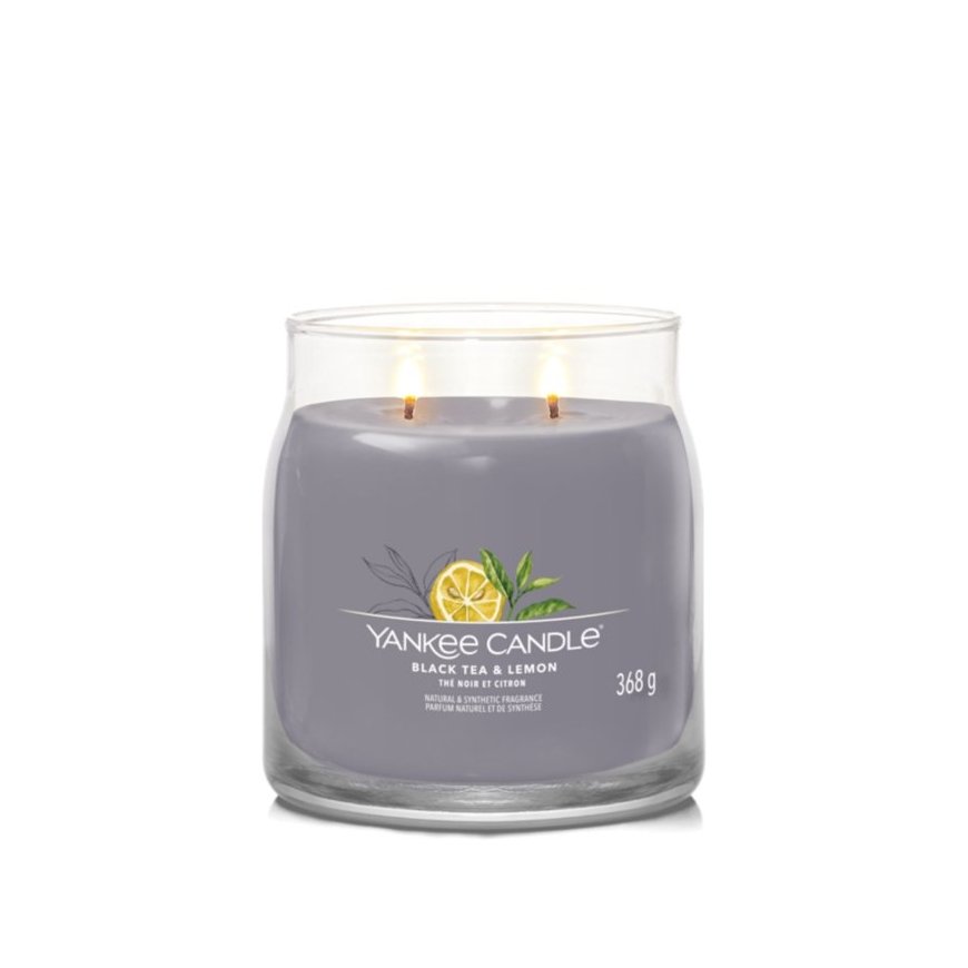 Yankee Candle Black Tea & Lemon vahakynttilä Pyöreä Black tea (leaf), Sitruuna, Myski, Vanilja Harma – 2