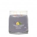 Yankee Candle Black Tea & Lemon vaska svece Apaļš Black tea (leaf), Citrons, Muskuss, Vaniļa Pelēks 