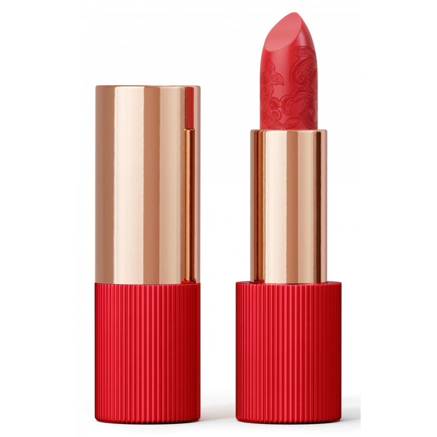 La Perla, Matte Silk, Matte, Cream Lipstick, 103, Coral Red, 3.5