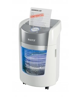 Leitz IQ OptiMax Small Office 350 paberihunt Micro-cut tüüpi purustaja 58 dB 22,3 cm Hall, Valge