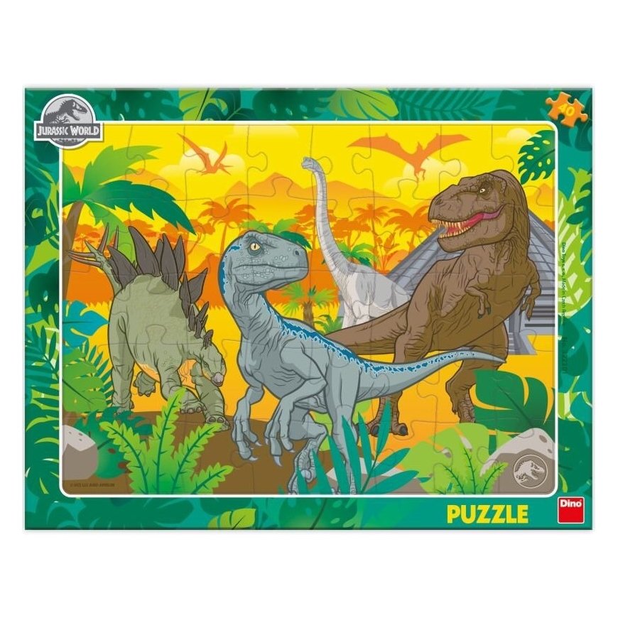 Dino didelis plokštelinis dėlionė Dinoszaurų pasaulis