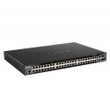 D-Link DGS-1520-52MP Управляемый L3 Gigabit Ethernet (10/100/1000) Питание по Ethernet (PoE) 1U Черн