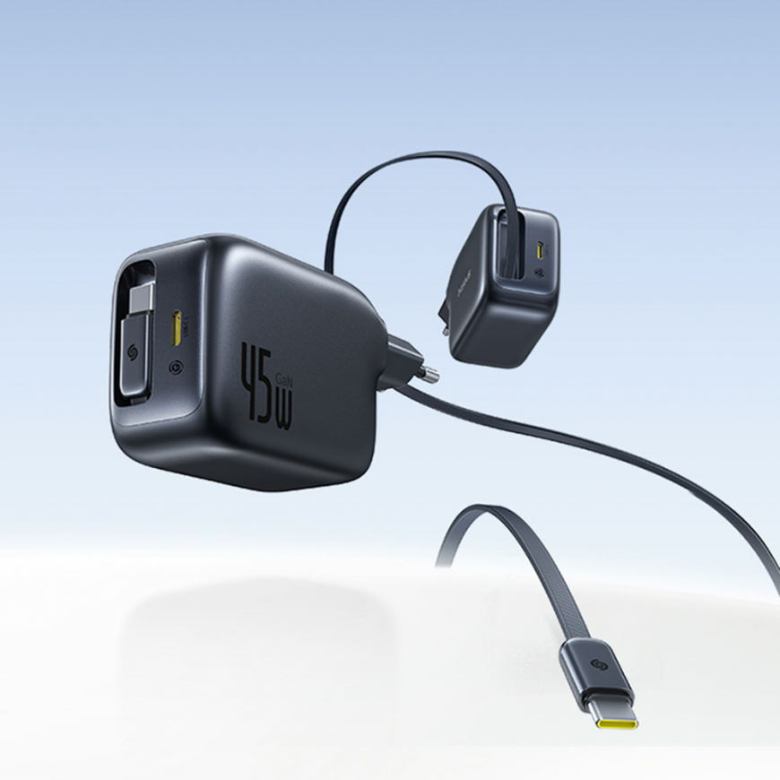 Baseus EnerCore CJ11 45W Wall Charger with USB-C Port and Retrac – 5