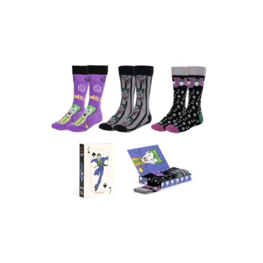 CERDÁ DC Comics Joker Socks Set, 3 for Adults