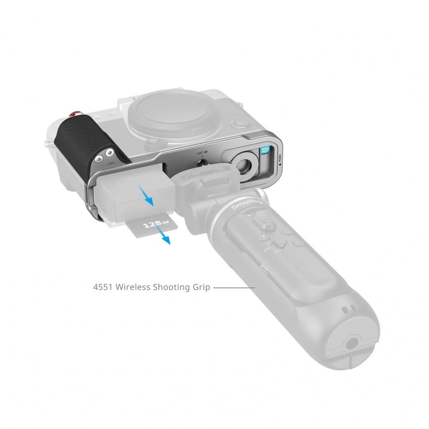 SmallRig 5664 kaameraraam 1/4" Must, Hõbe – 2