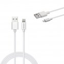Savio Cl-193 USB kabelis USB 2.0 2 m USB A USB C/Lightning Balts Savio Cl-193 USB kabelis USB 2.0 2 m USB A USB C/Lightning Balts