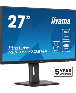 iiyama ProLite XUB2797QSNP-B1 computer monitor 68.6 cm (27") 2560 x 1440 pixels Quad HD LED Black