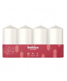 Bolsius Цилиндрические Свечи 4шт 100x48mm White