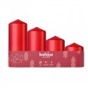 Bolsius Advent Christmas Candles 4pcs 60x48mm Red Bolsius Advent Christmas Candles 4pcs 60x48mm Red
