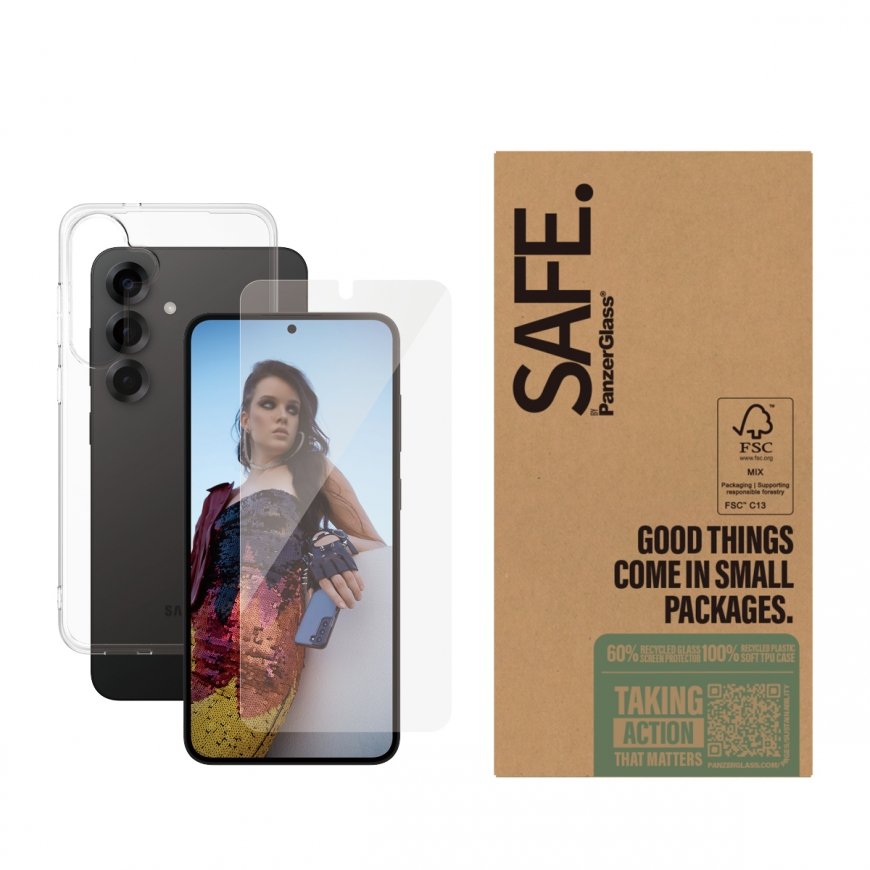 PanzerGlass SAFE. by ® 2-in-1 Bundle Samsung Galaxy S25+ | Bulk Caurspīdīgs ekrāna aizsargs 50 pcs – 2