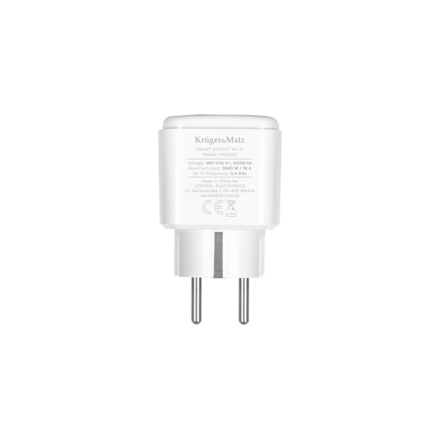 Kruger & Matz Connect P4 White Tuya WiFi Socket