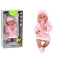 Кукла для малышей Lean Toys с одеялом, белая и розовая одежда, шапка, 18 см Кукла для малышей Lean Toys с одеялом, белая и розовая одежда, шапка, 18 см