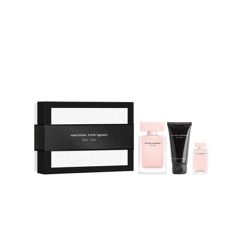 Narciso Rodriguez Gift Set: 50 ml EDP Spray + 7.5 ml EDP Spray + 50 ml Body Lotion