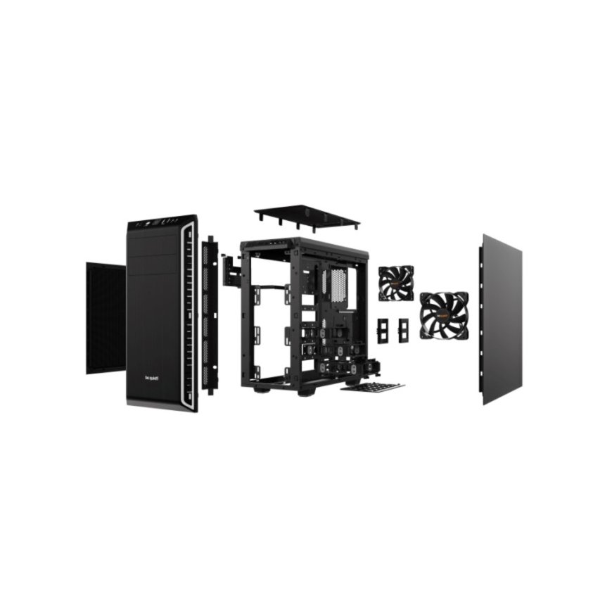 be quiet! Pure Base 600 „Midi Tower“ Juoda, Sidabras – 3