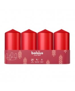 Bolsius Цилиндрические Свечи 4шт 100x48mm Red