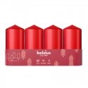 Bolsius Cylinder Candles 4pcs 100x48mm Red Bolsius Cylinder Candles 4pcs 100x48mm Red