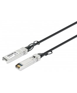 Intellinet 508438 InfiniBand/fibre optic cable 3 m SFP+ Черный, Серебристый